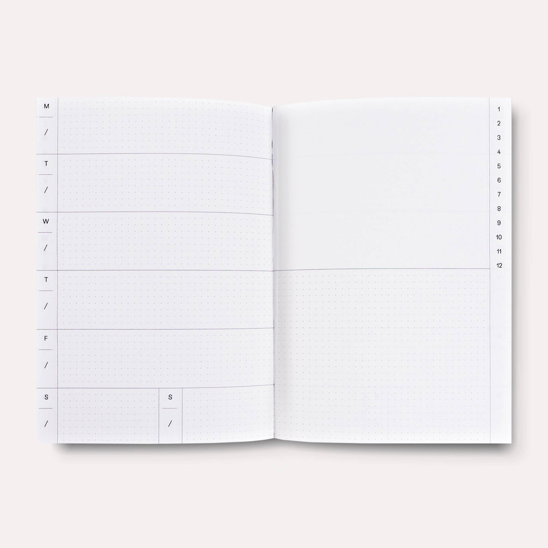 Overlay Flowers No. 1 Lay Flat Undated Weekly Planner Book