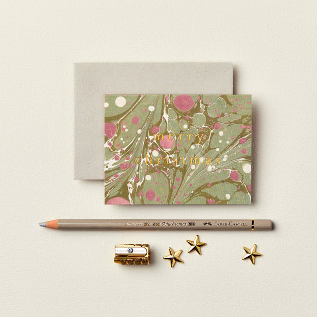 Marble 'Merry Christmas' Mini Card