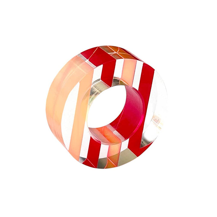 Napkin Rings - Set of 4: Blue-Green / Square