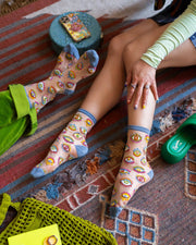 Evil Eye Sheer Crew Socks