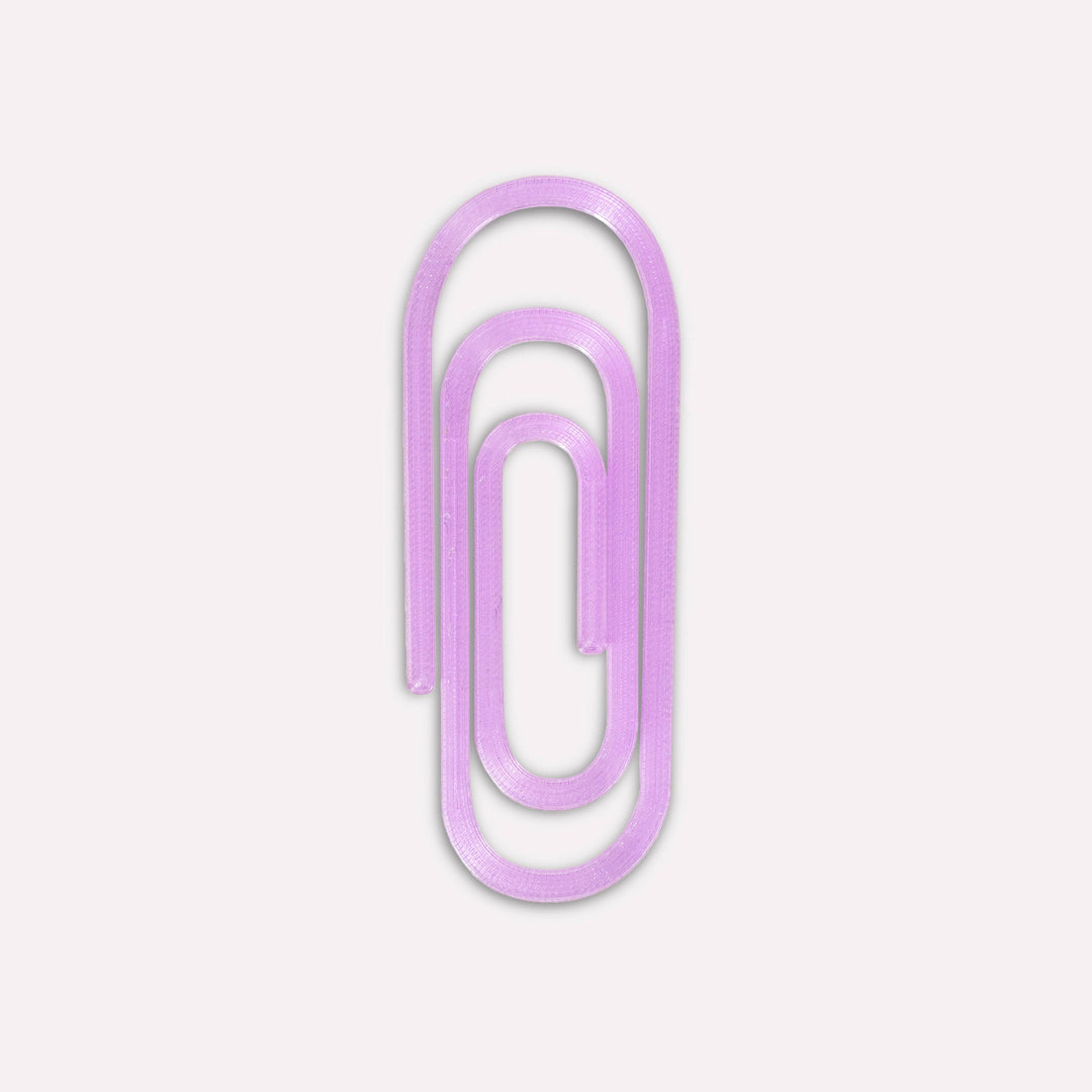 Paperclip Translucent 3D Printed Bookmark: Multicolour