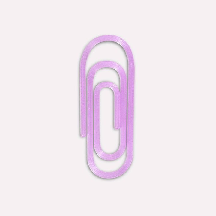 Paperclip Translucent 3D Printed Bookmark: Multicolour