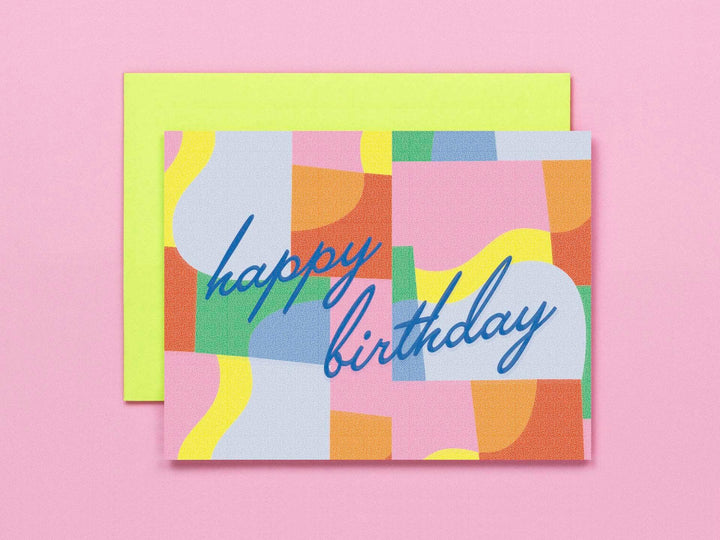 Abstract Static Birthday Card