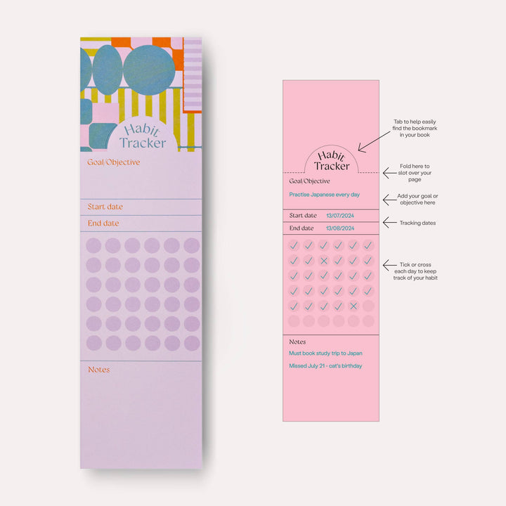 Seoul Habit Tracker Bookmark Set