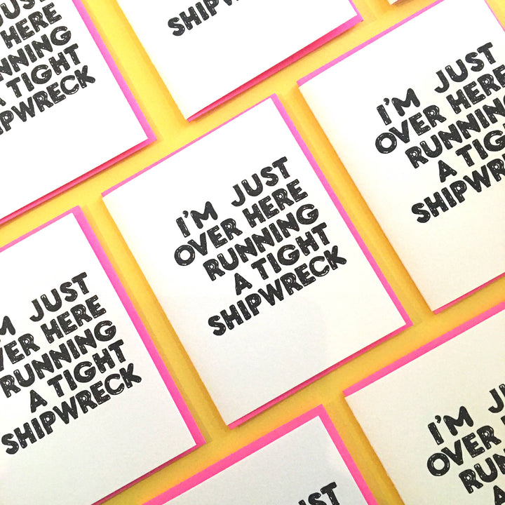 Tight Shipwreck Card - Funny Friendship greeting card