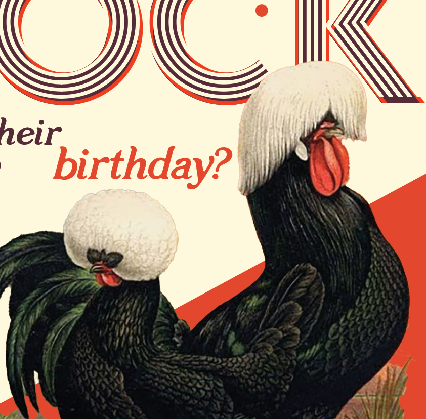 A LITTLE COCK Birthday card