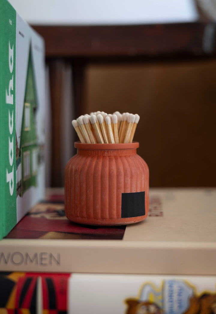 Apothecary Match Holder- Long Matches: Yellow