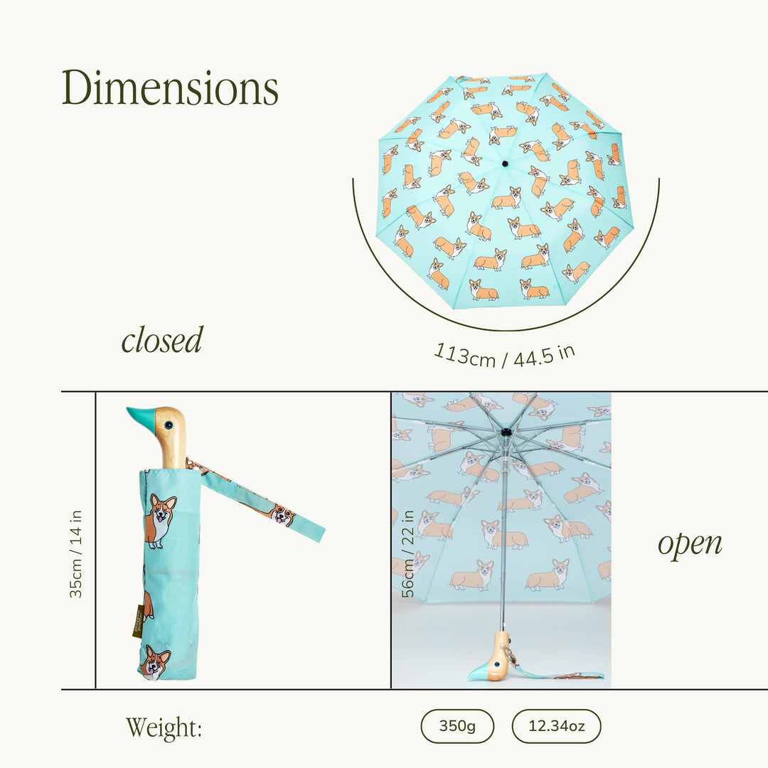 French Brand Coucou Suzette Collab - Corgi Dog Mint Umbrella