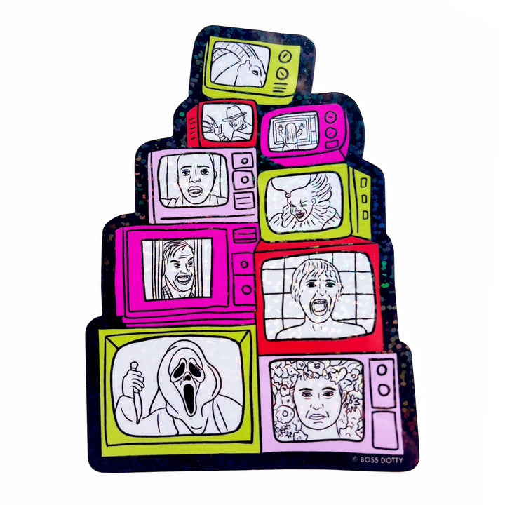 Horror Film Glitter Sticker