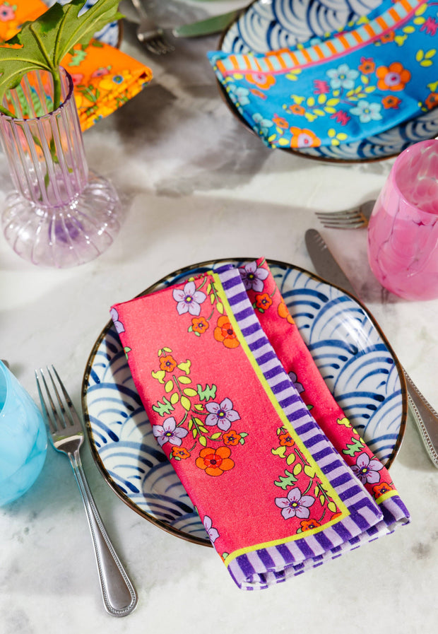 Summer Floral Napkins S/4