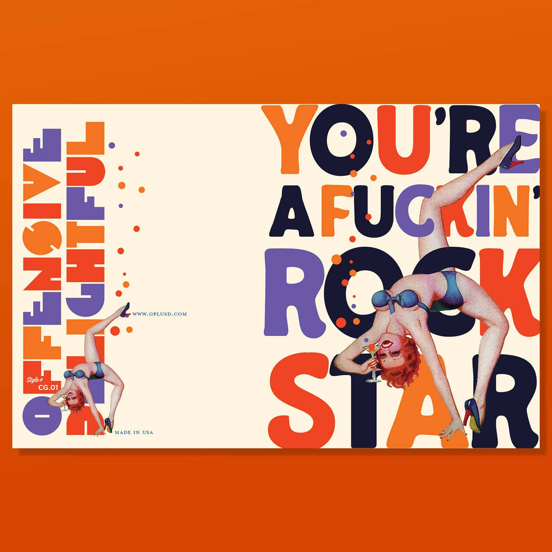 SEXY ROCKSTAR! Birthday card