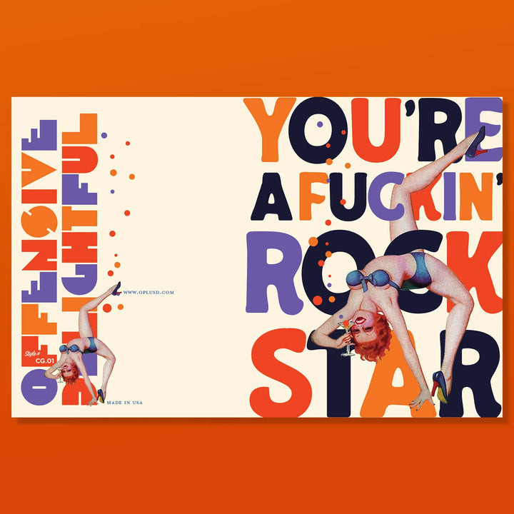 SEXY ROCKSTAR! Birthday card
