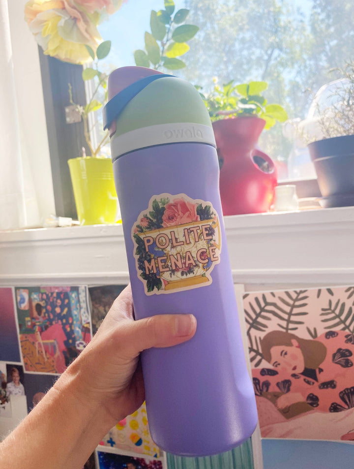 Polite Menace Teacup Funny Sticker - Our Flag Means Death