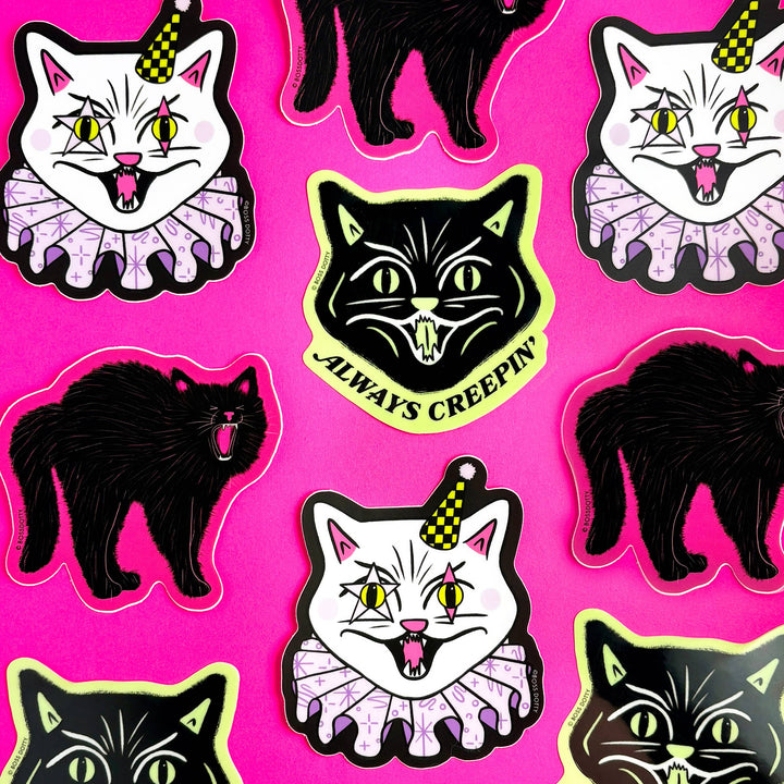 Cat Clown Sticker