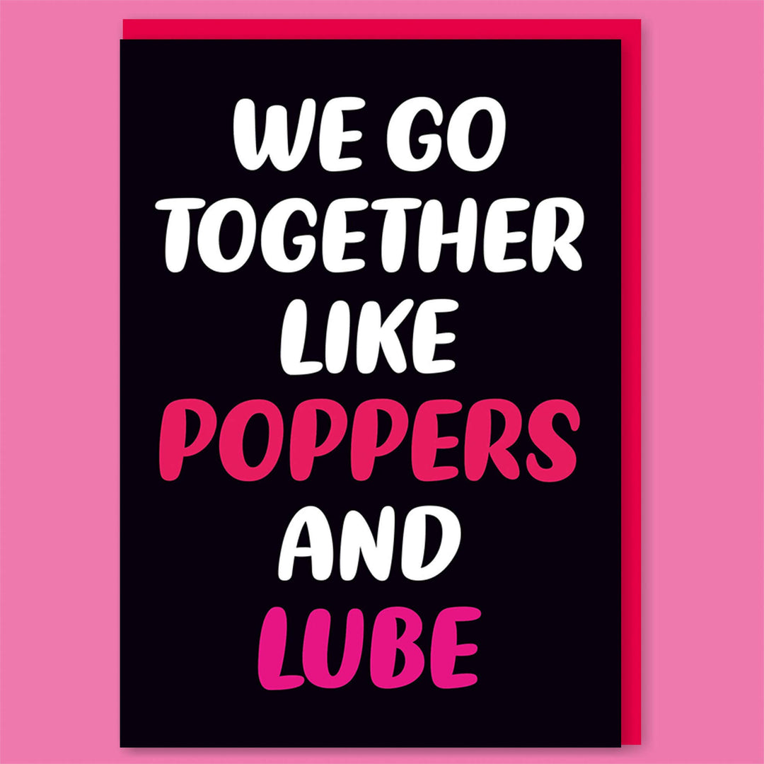 Poppers and Lube Greeting Card
