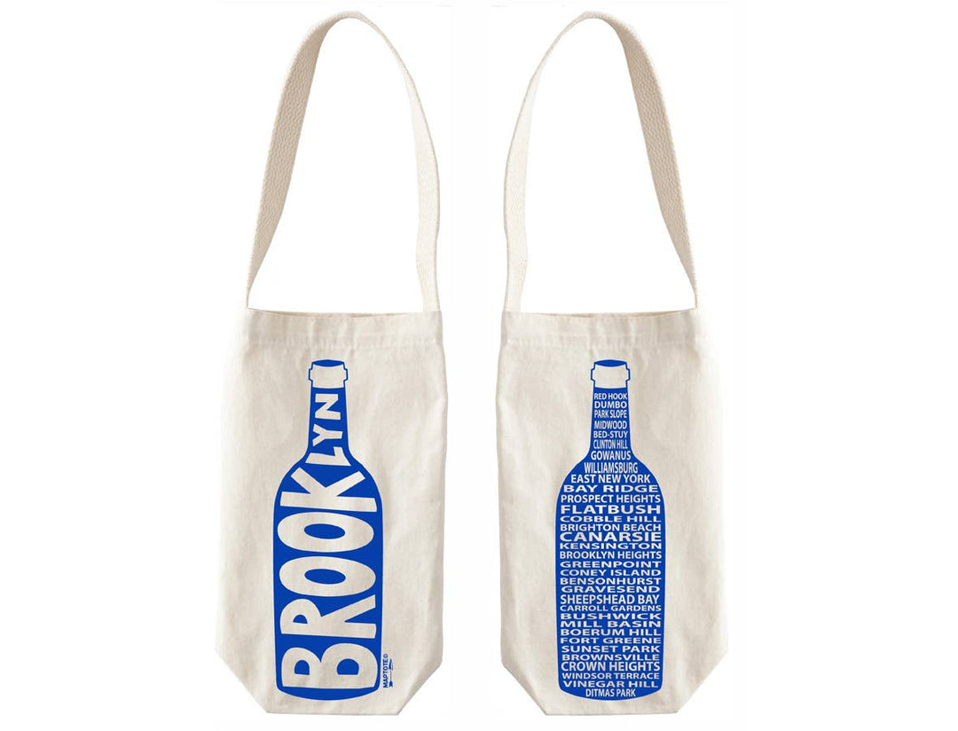 Brooklyn Single Wine Totes: Denim