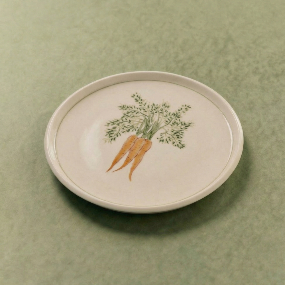 Carrot Appetizer Plate with Lined Border