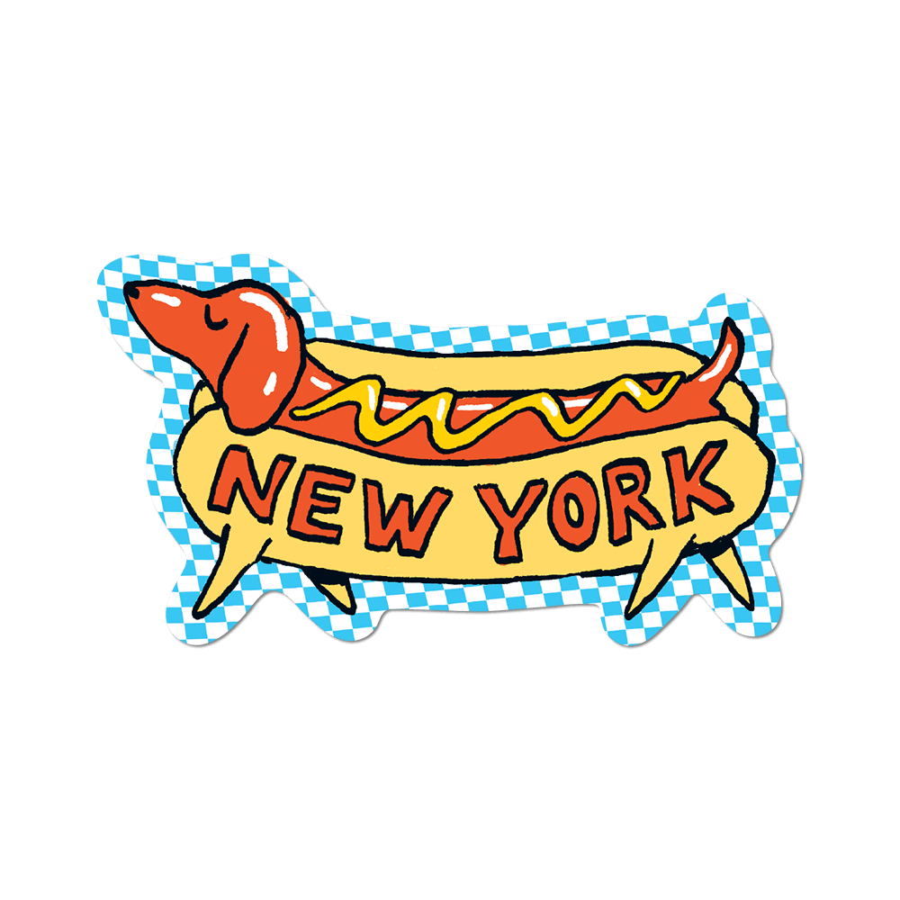 New York Weiner Dog by Apply - Die-Cut Sticker