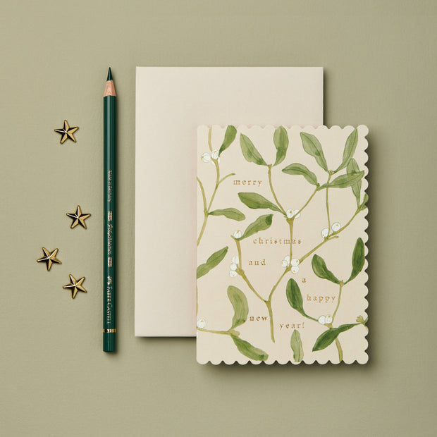 Mistletoe 'Merry Christmas' Card