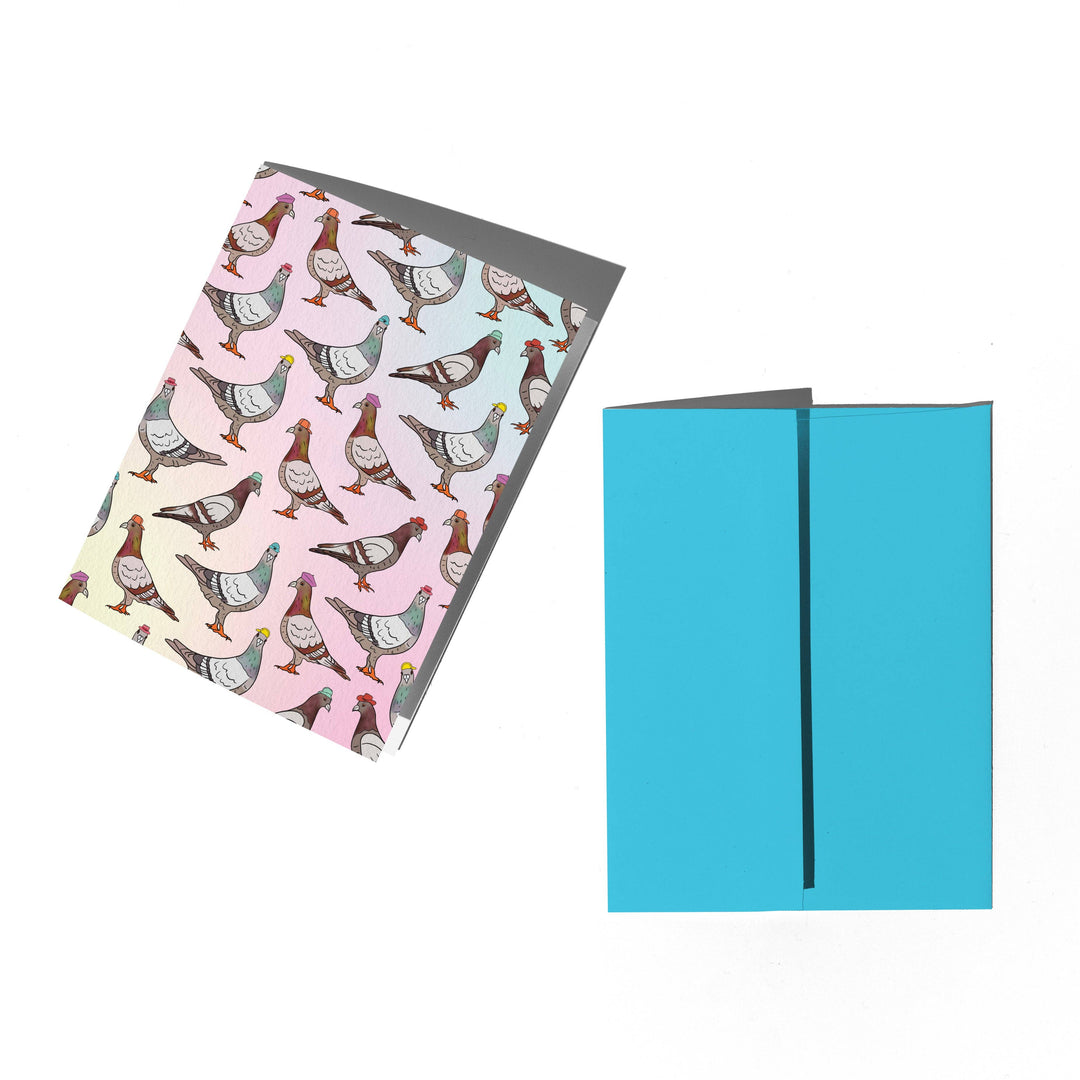 Pigeons Patterned Greeting Card