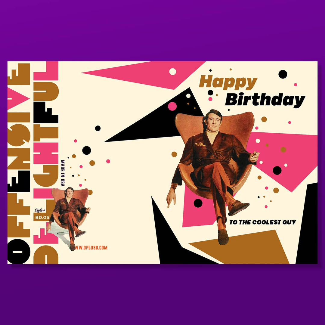COOL MAN birthday card for men