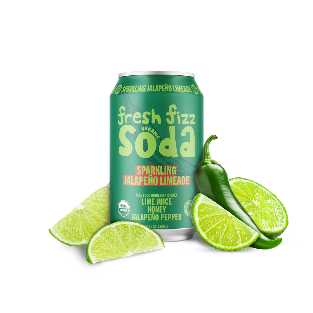 Sparkling Jalapeño Limeade - Natural Soda (12-Pack)