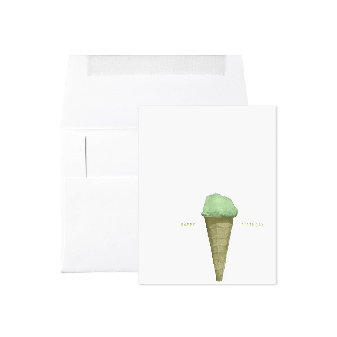 Ice Cream Cone Happy Birthday Card