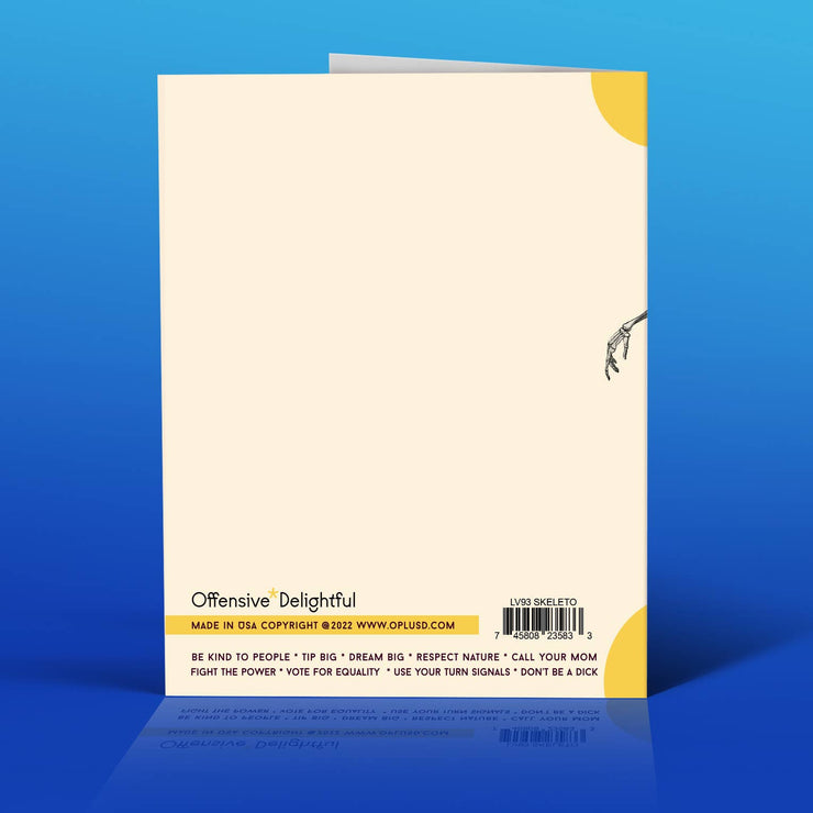 TOGETHER forever SKELETONS love card