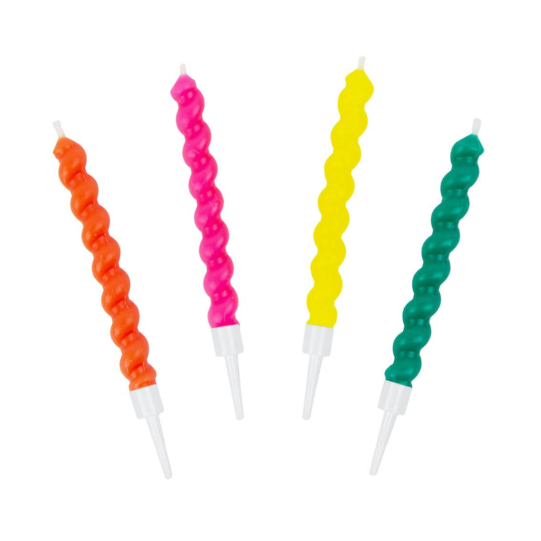 Twisted Rainbow Candles 8 Pack