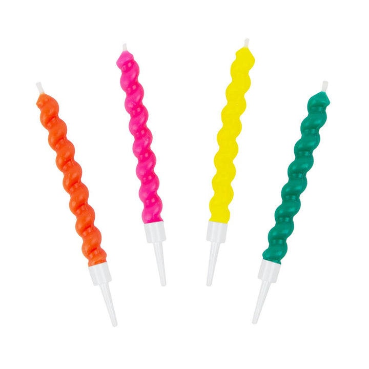 Twisted Rainbow Candles 8 Pack