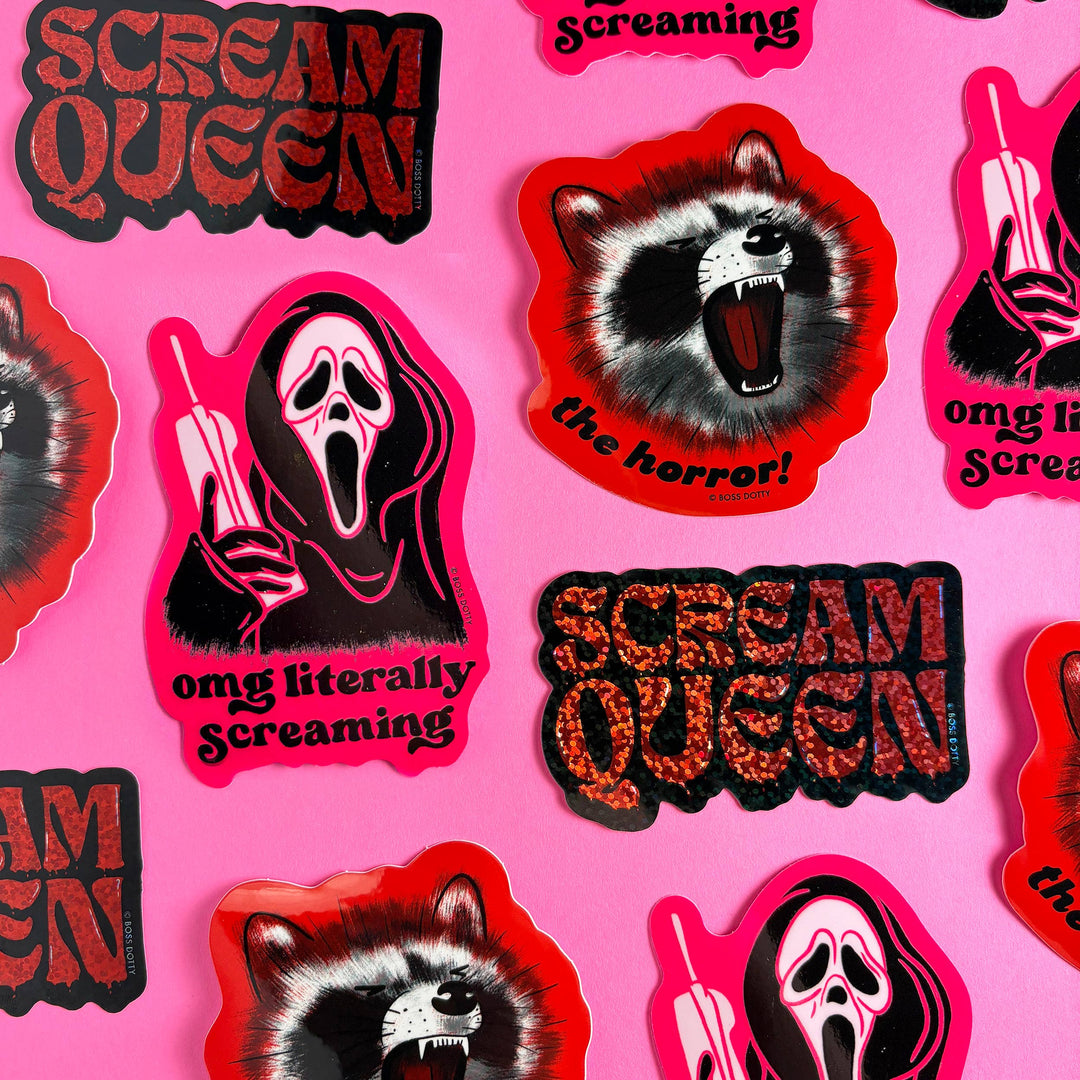 Scream Queen Glitter Sticker