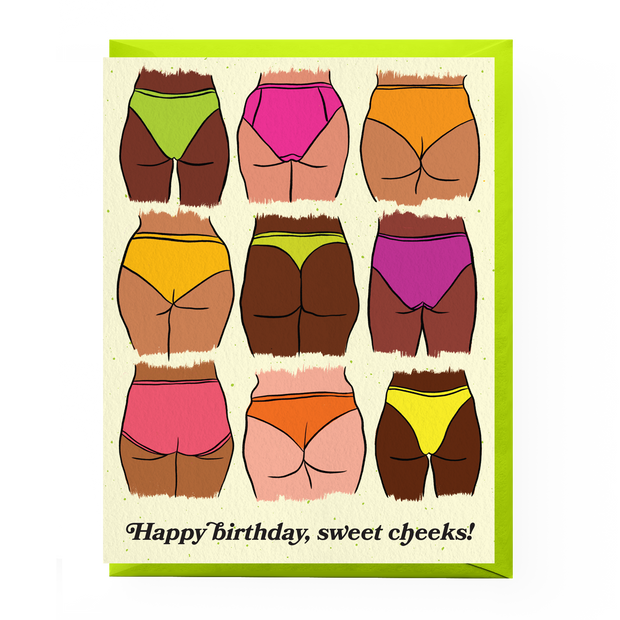 Sweet Cheeks Butt Birthday Card