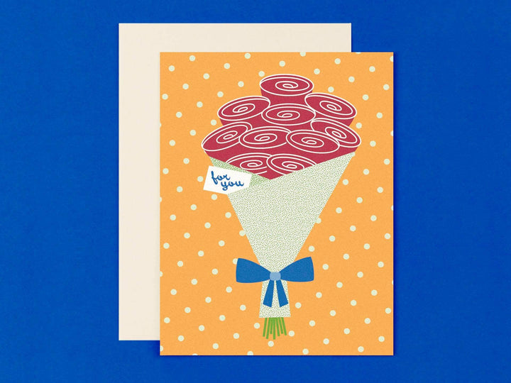 Raspberry Bouquet • For You Rose Bouquet Love Card