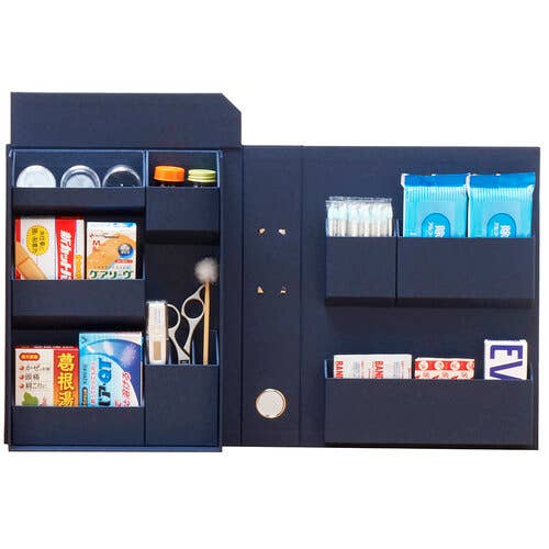 Lifestyle Paper Organizer Tool File A4  for Clean your desk: Navy