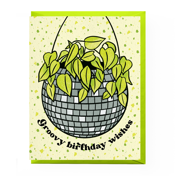Disco Planter Birthday Card