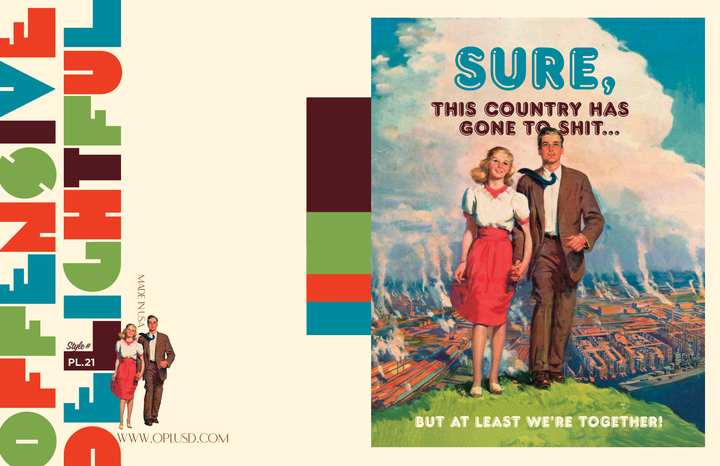 THIS COUNTRY  couple, love, political greeting card