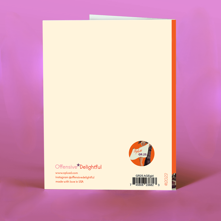 AGE NUMBER birthday card