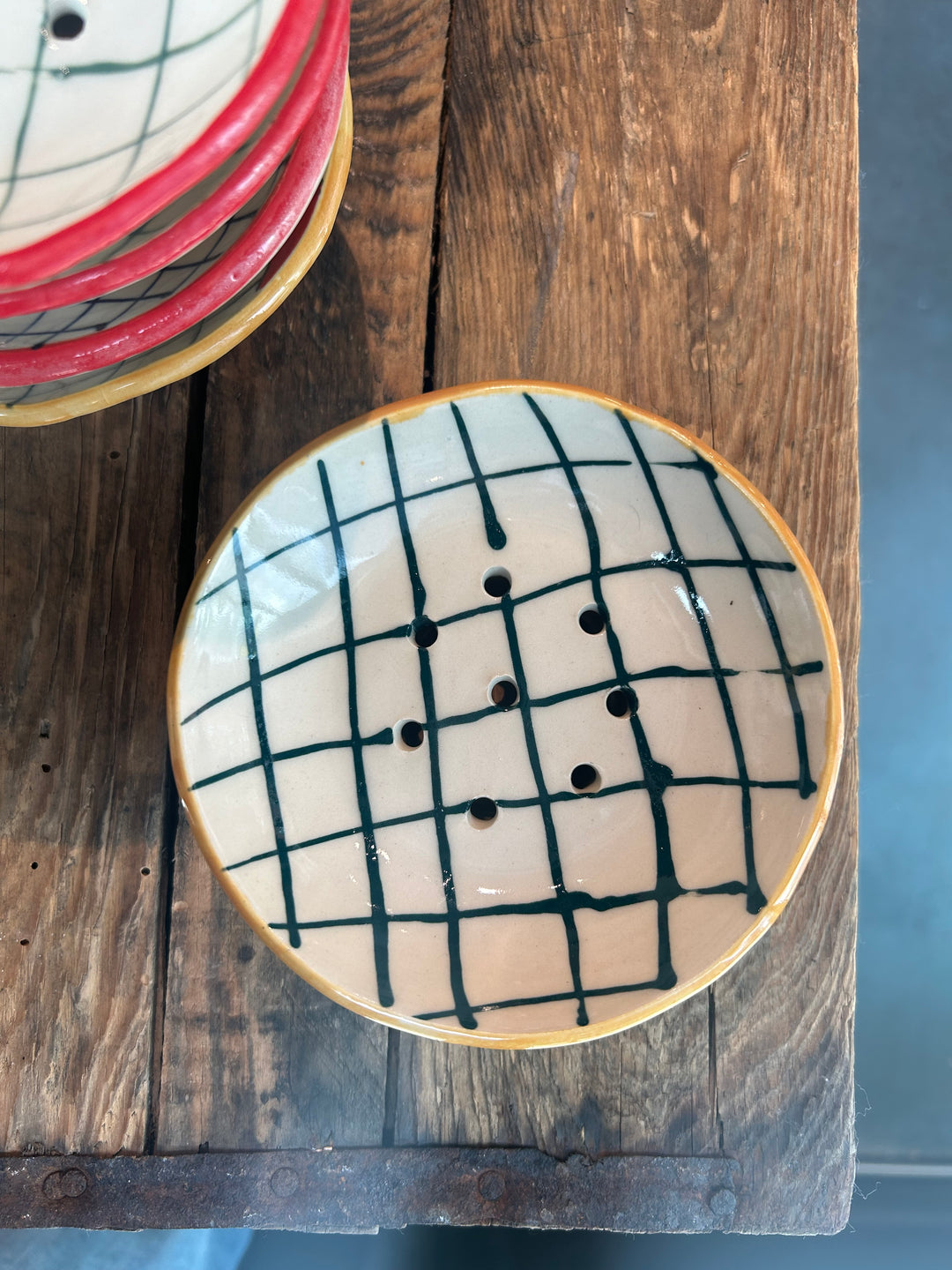 Checkered Trinket-Soap Dish