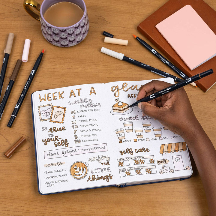 Dual Brush Markers: Coffee Break