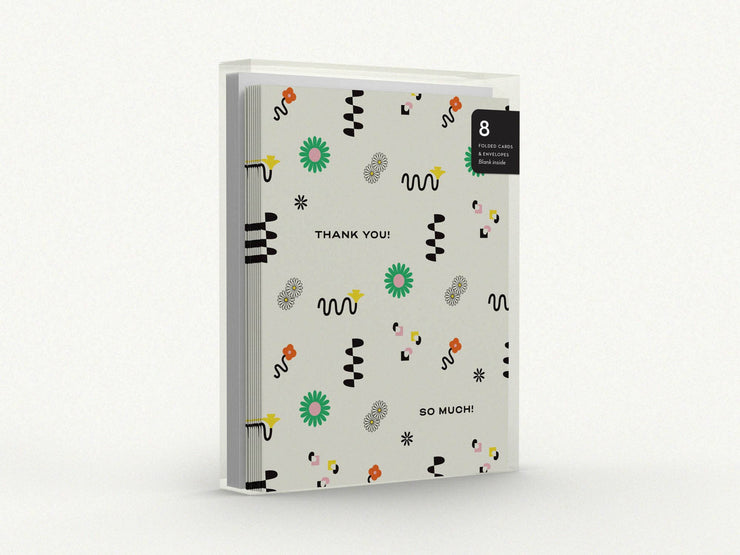 Thank You So Much Floral Pattern Card: Single Card