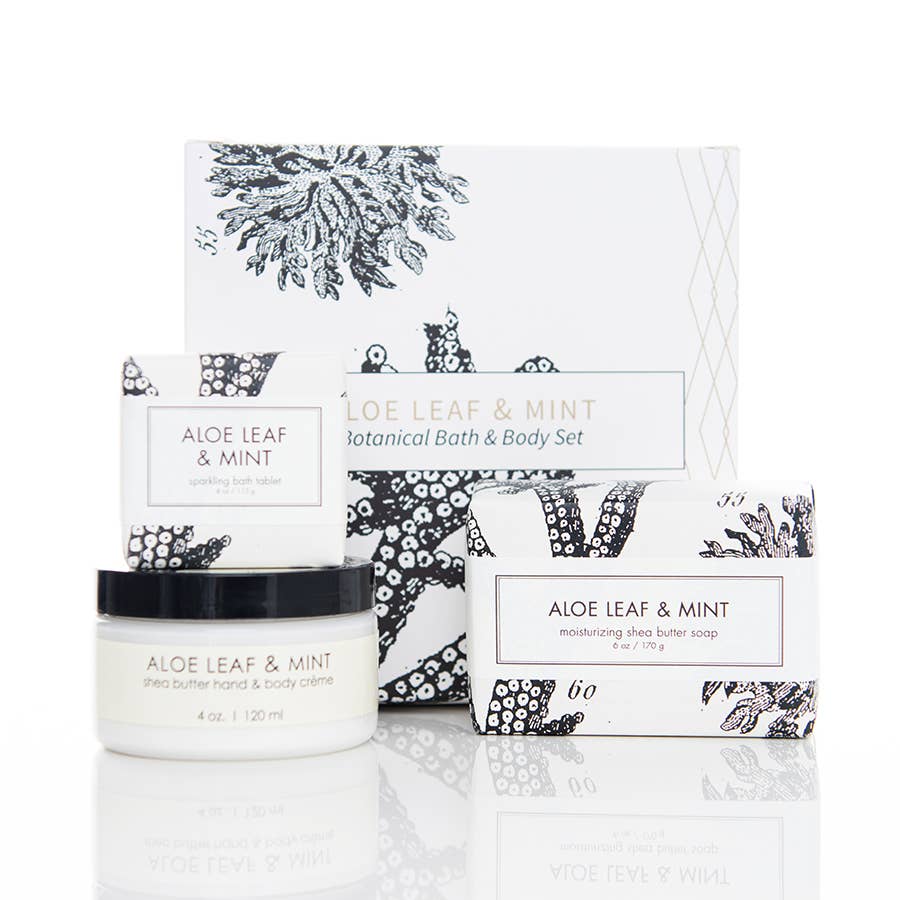 Aloe Leaf & Mint Botanical Gift Set