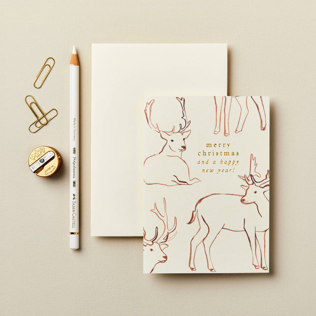 Reindeer 'Merry Christmas' Card