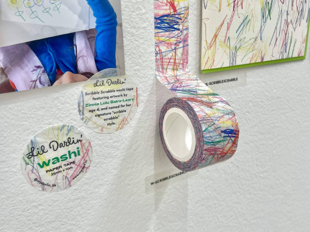 Lil Darlin' Scribble-Scrabble Washi Tape – 25mm