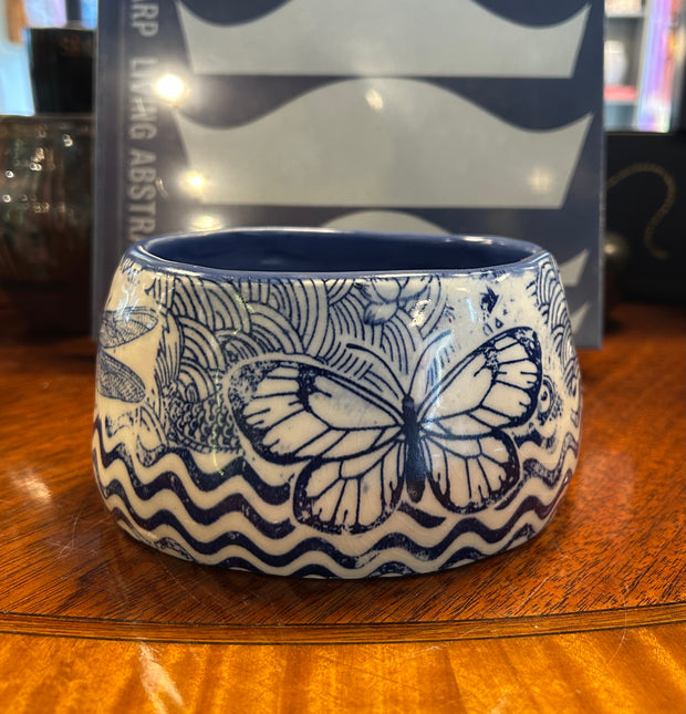 Dragonfly, Butterfly, & Koi Fish Bowl