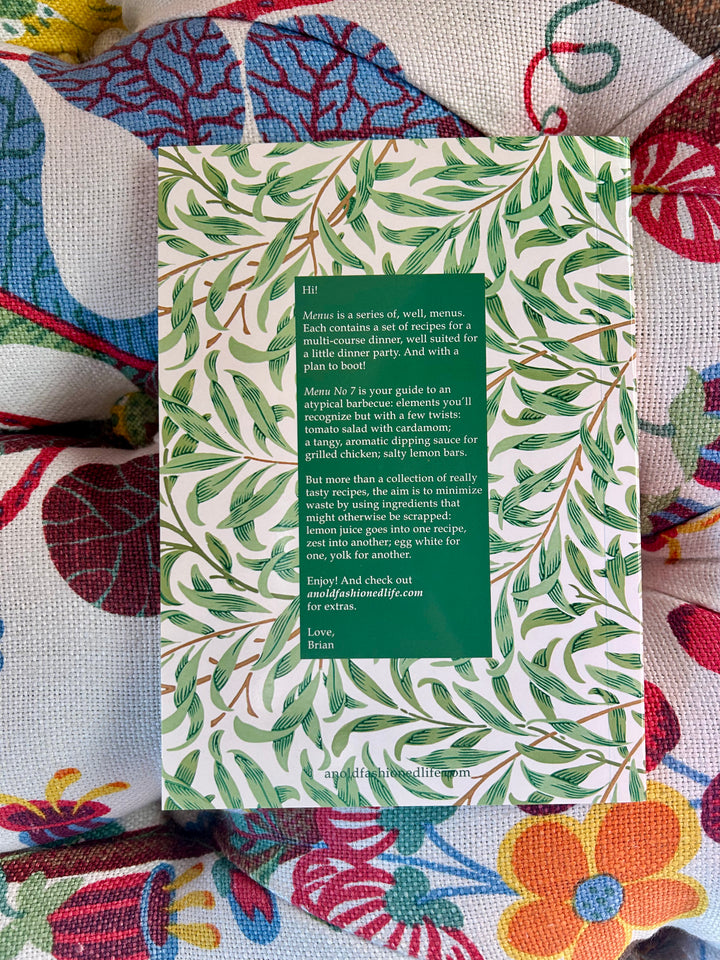 Menu No 7: Smoke, Passion Fruit, Cilantro, Lime, Lemon