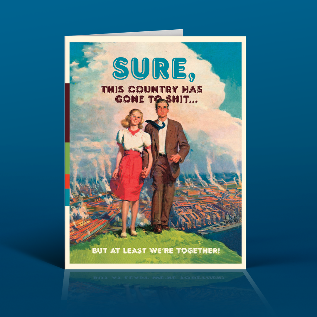 THIS COUNTRY  couple, love, political greeting card