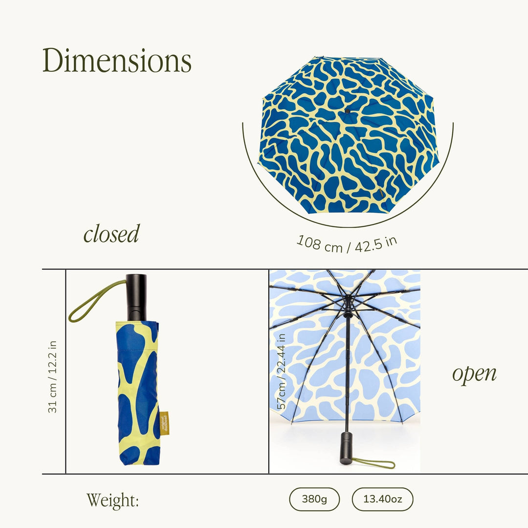 The Daily - Blue Ripples Automatic Umbrella: Blue