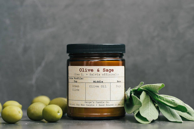 Olive & Sage Taxonomy Candle: 9oz