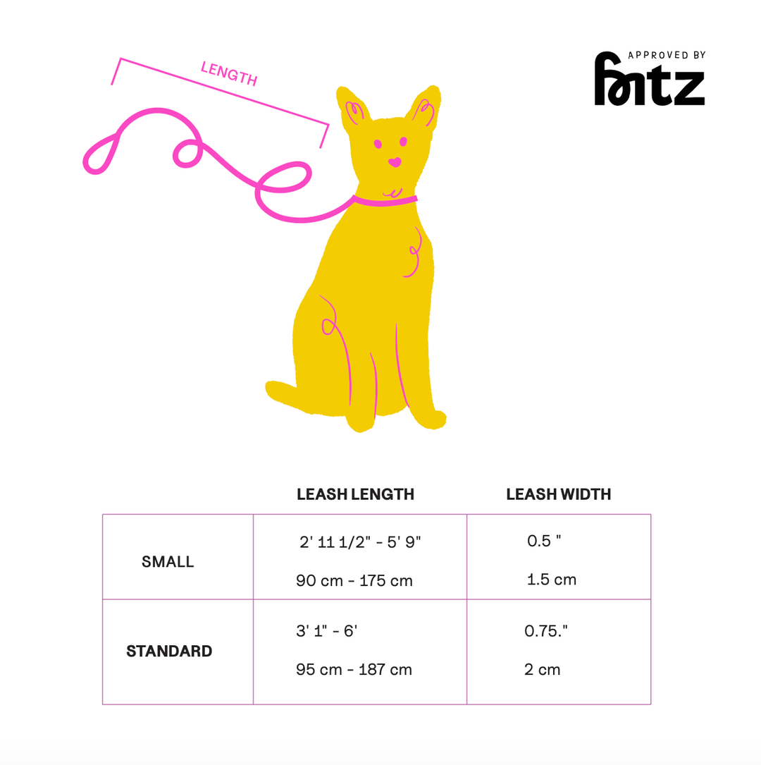 The Fritz Dog Leash: Pink lemonade-Standard
