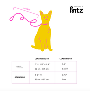 The Fritz Dog Leash | Leash wit Handle | Multi Dog Leash: Orange mango / Small